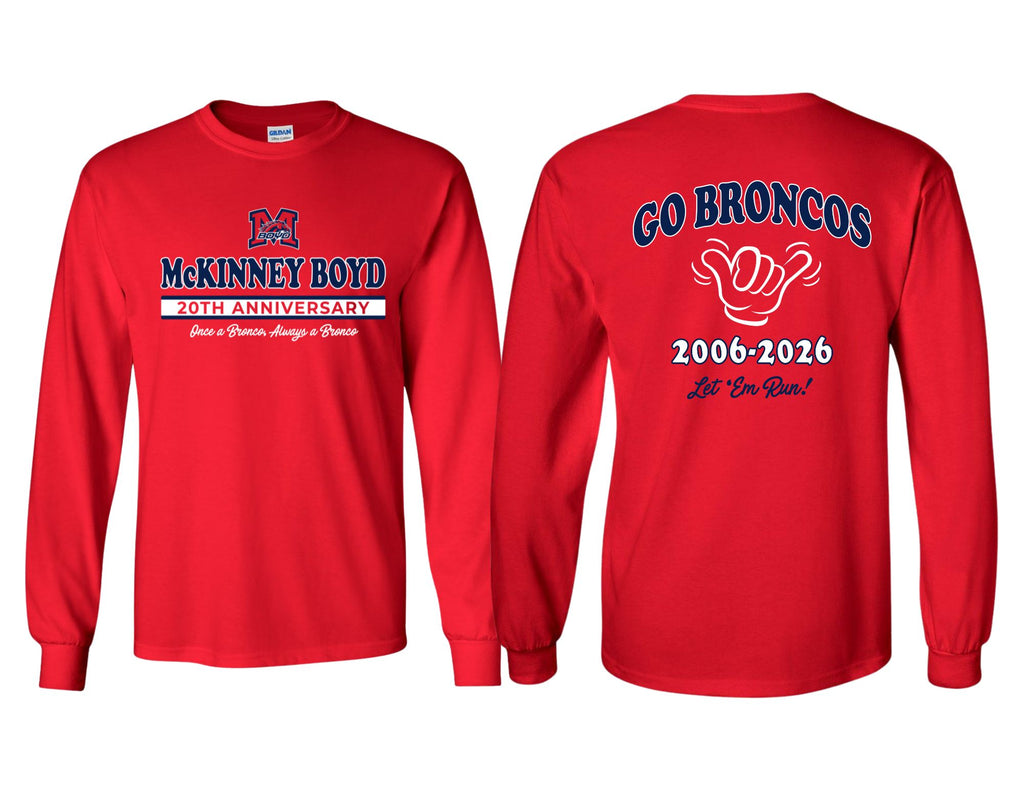McKinney Boyd 20th Anniversary Red Long Sleeve Tee