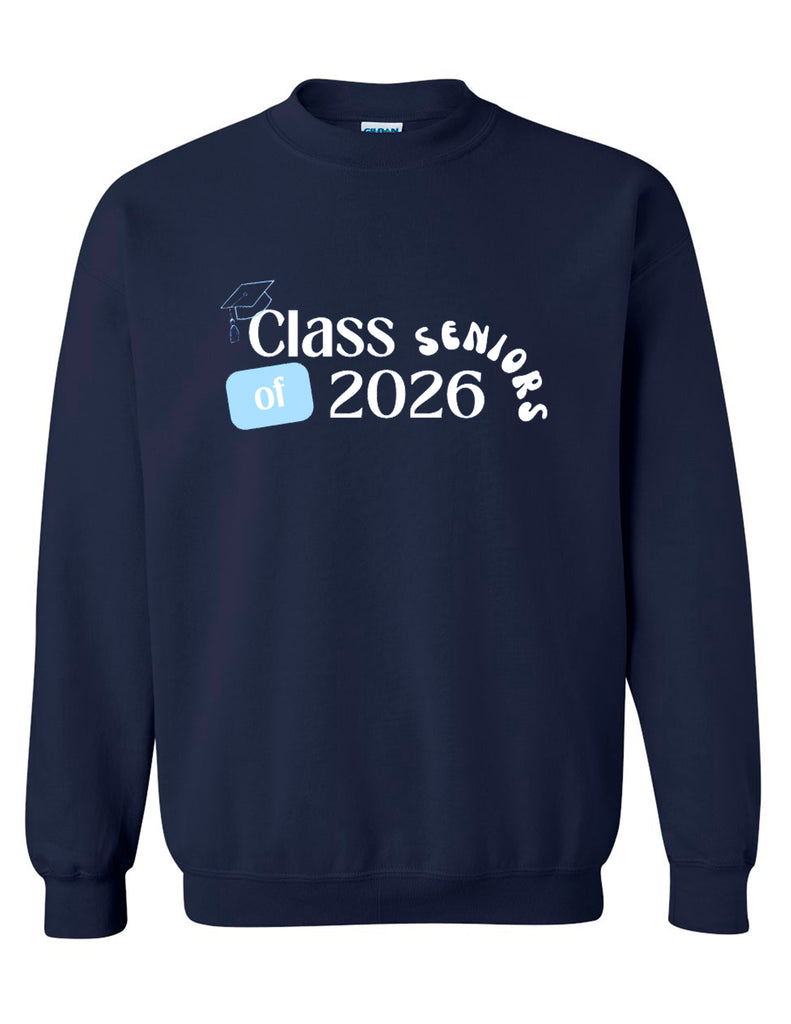 McKinney High Seniors Navy Arch Design Crewneck Sweatshirt