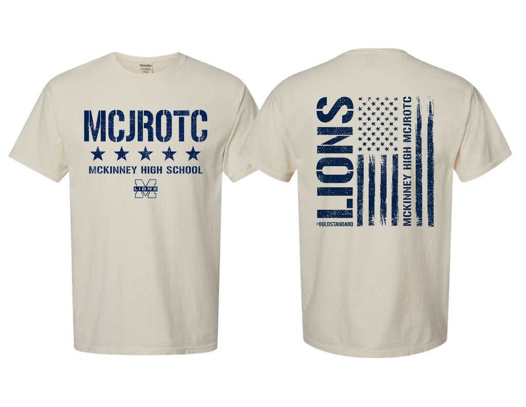 McKinney High JROTC Comfort Wash Parchment Flag T-Shirt