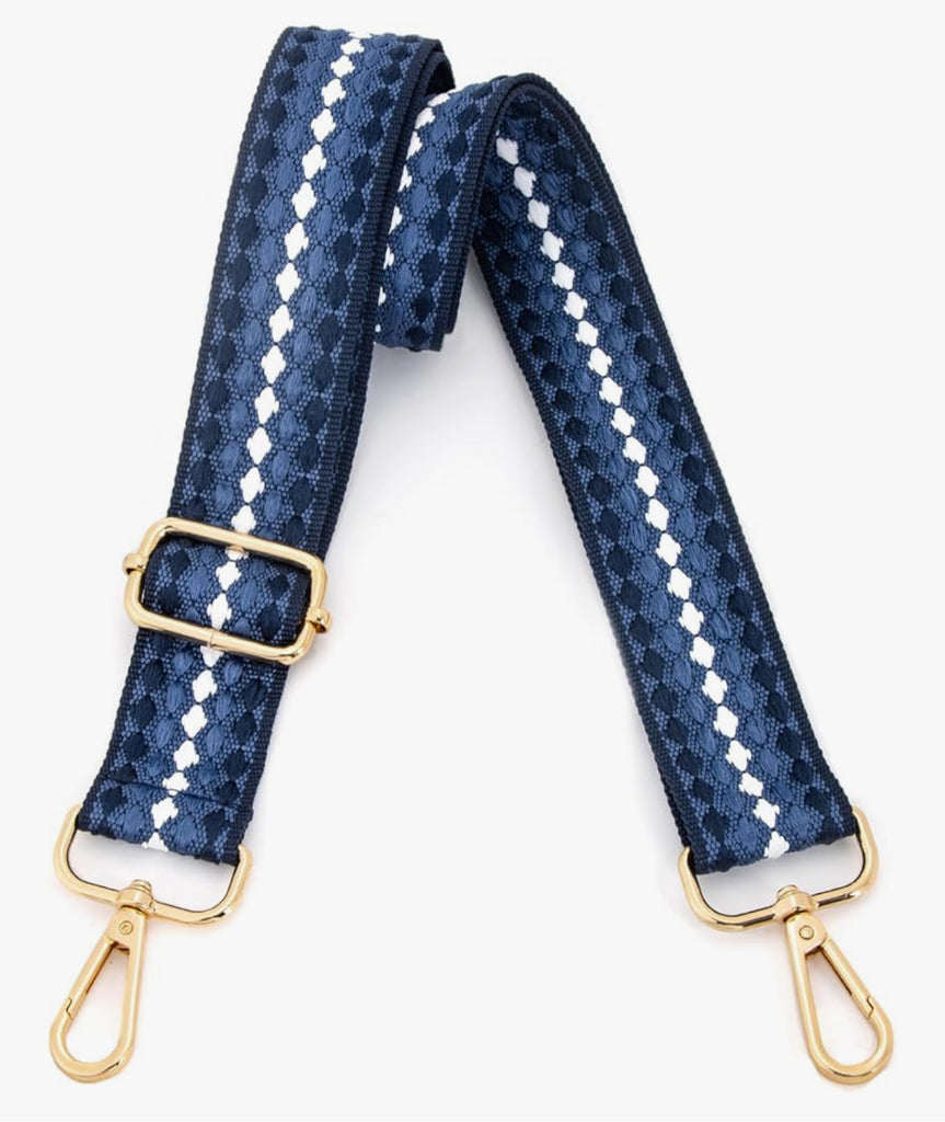 Emerson Soccer Navy Pattern Purse Strap