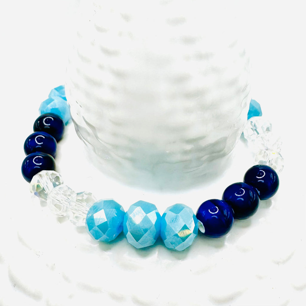 Emerson Soccer TriColor Beaded Stretch Bracelet