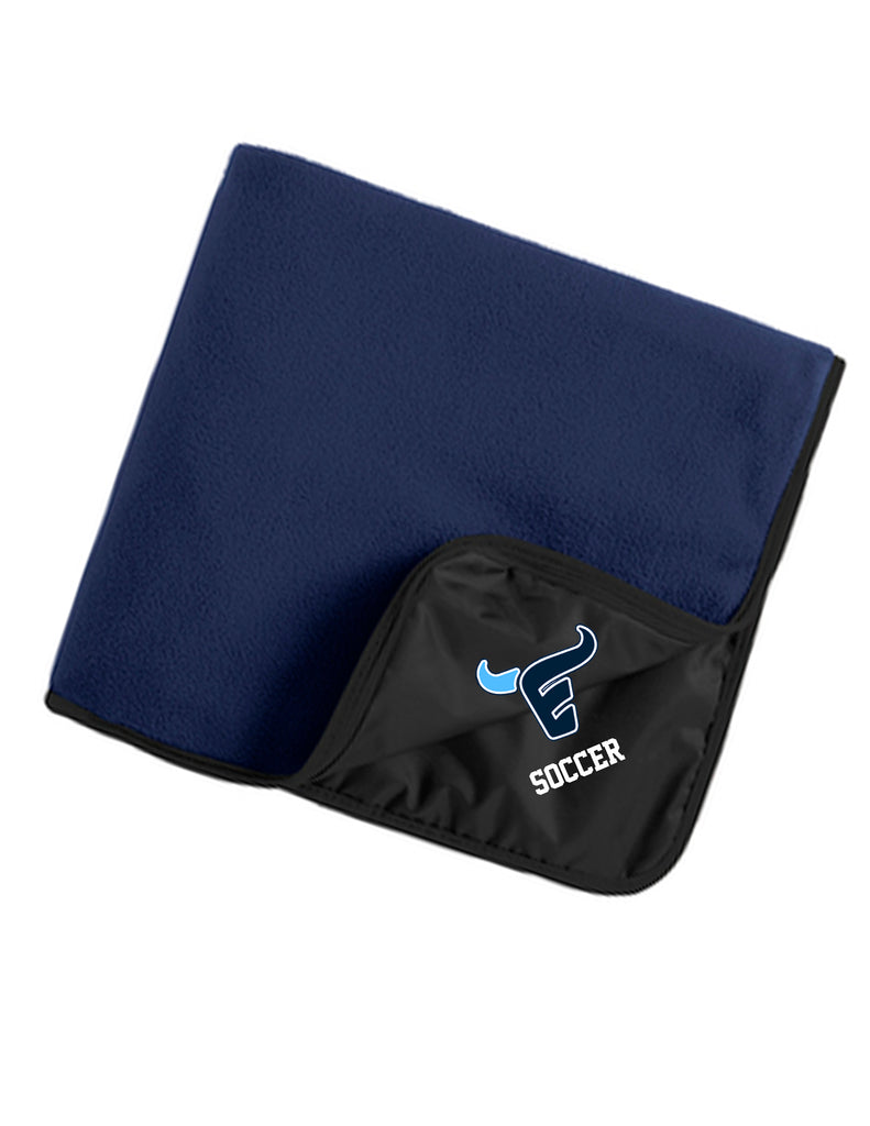 Emerson Soccer Weatherproof Fleece Blanket with Embroidered Logo