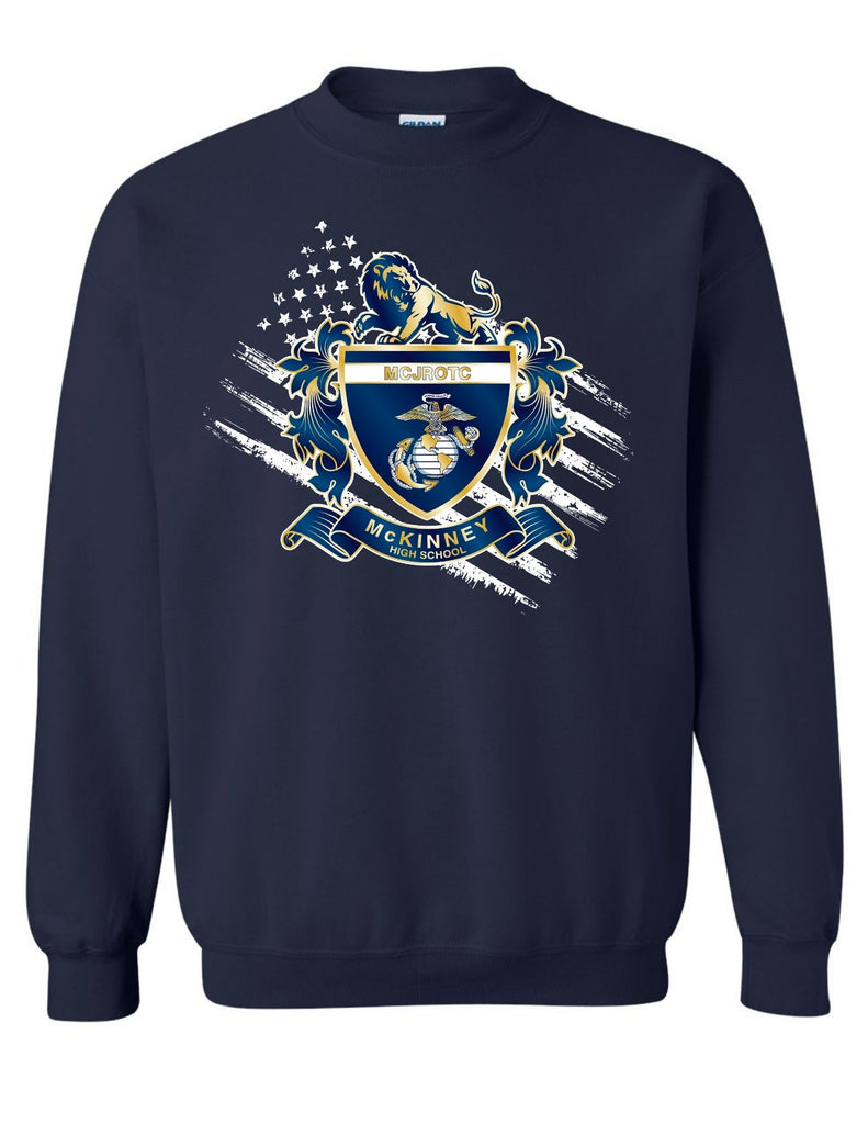 McKinney High JROTC Navy Emblem Crewneck Sweatshirt