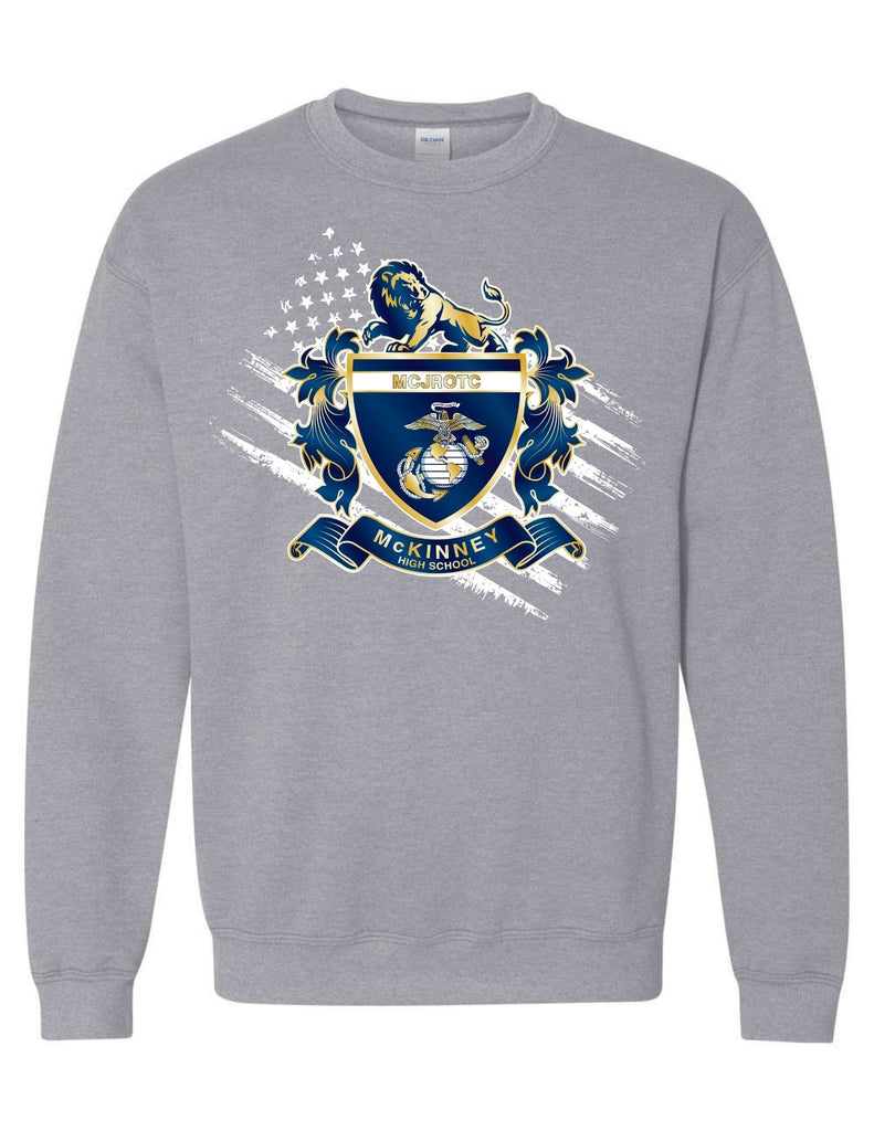 McKinney High JROTC Sport Grey Emblem Crewneck Sweatshirt
