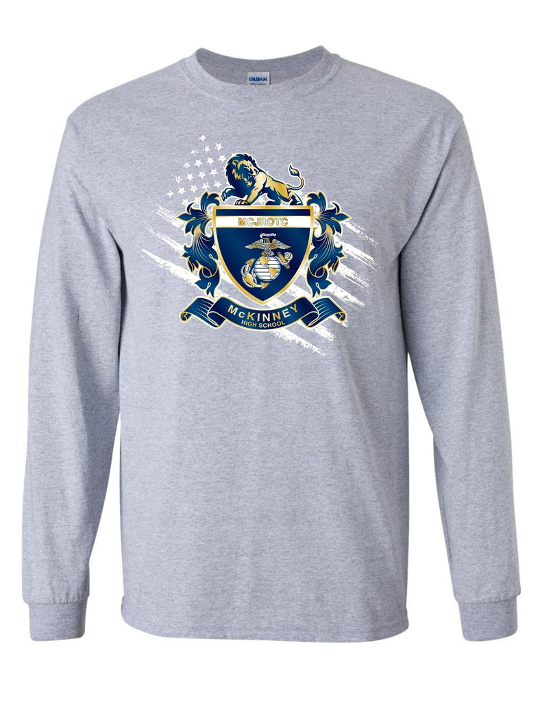 McKinney High JROTC Sport Grey Emblem Long Sleeve