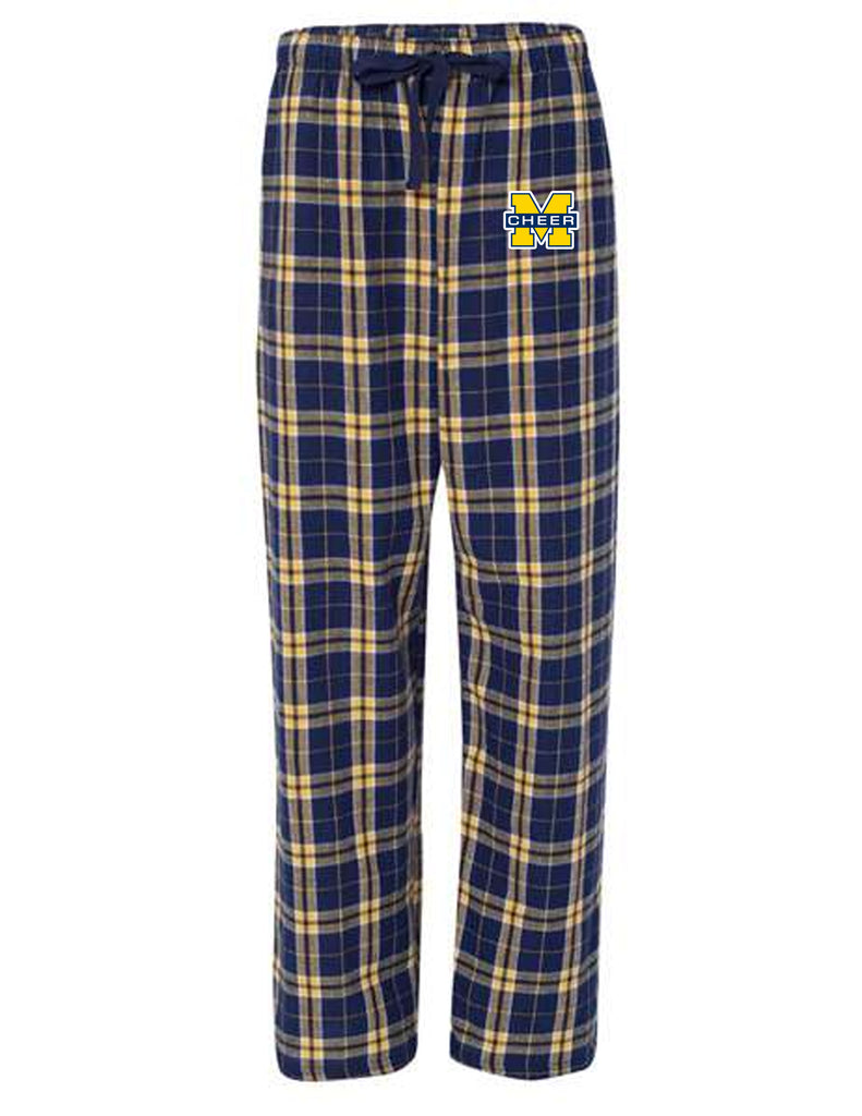 McKinney High Cheer Boxercraft Ladies Navy & Gold Plaid PJ Pants