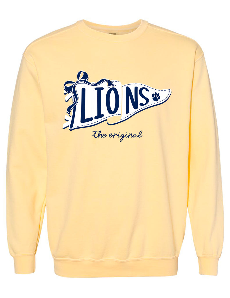 McKinney High Cheer Comfort Colors Butter Pennant Crewneck Sweatshirt