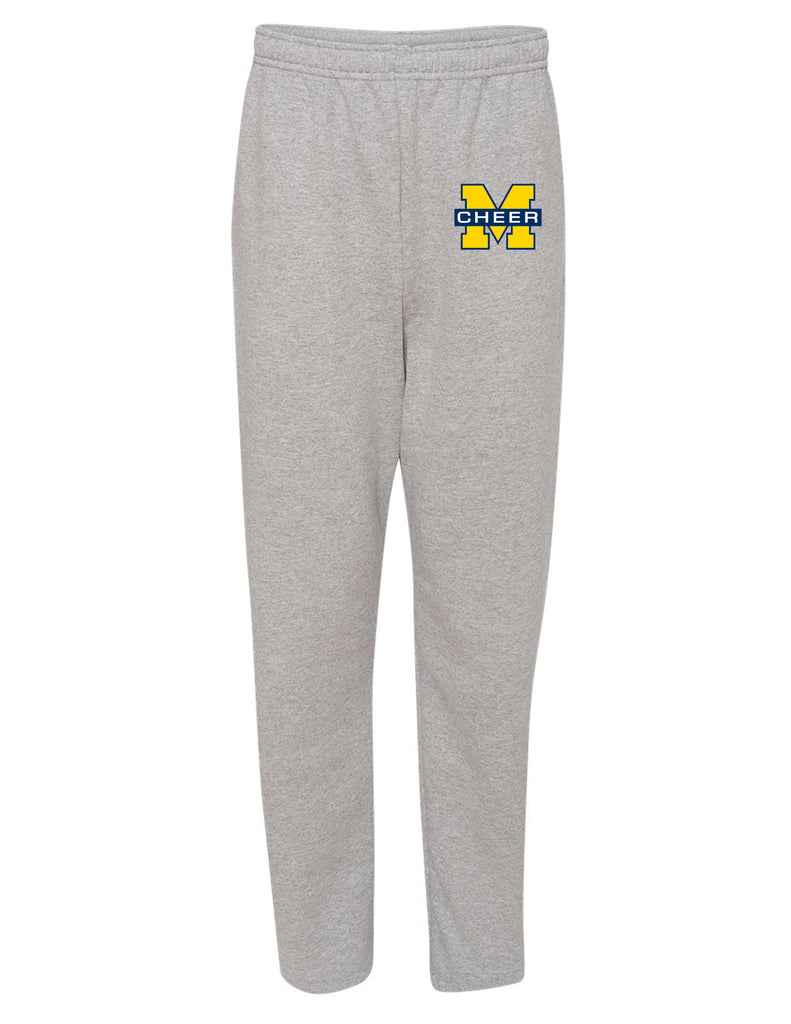 McKinney High Cheer Jerzees Gray Open Bottom Sweatpants