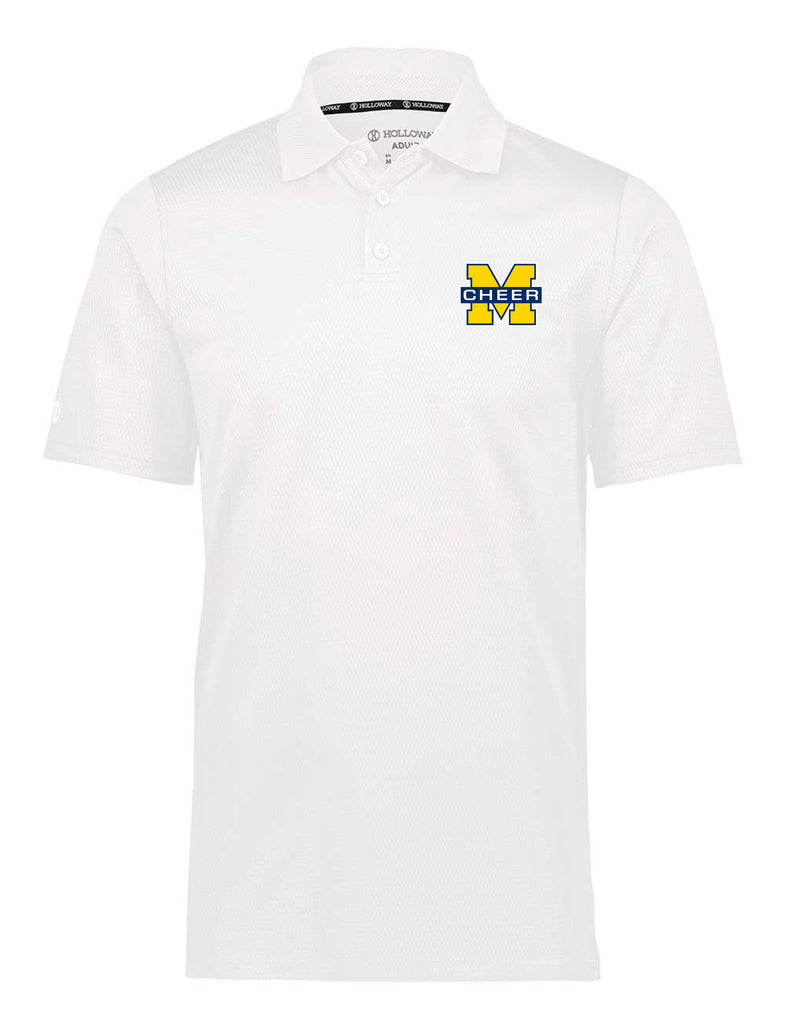 McKinney High Cheer White Holloway Prism Polo with Embroidered Logo