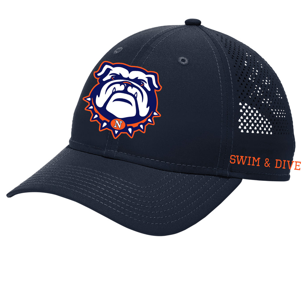 North Swim New Era Perforated Performance Hat with Embroidered Logo and Team