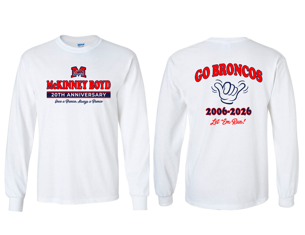 McKinney Boyd 20th Anniversary White Long Sleeve Tee