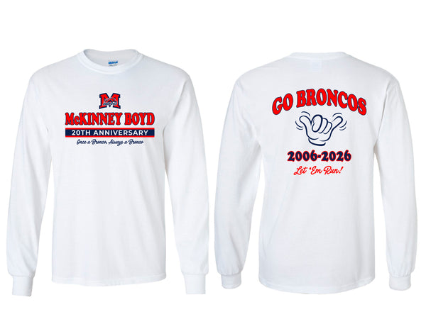 McKinney Boyd 20th Anniversary White Long Sleeve Tee