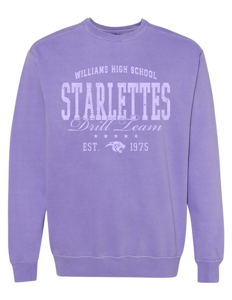 Starlettes One Color Monochromatic Violet Comfort Colors Crewneck
