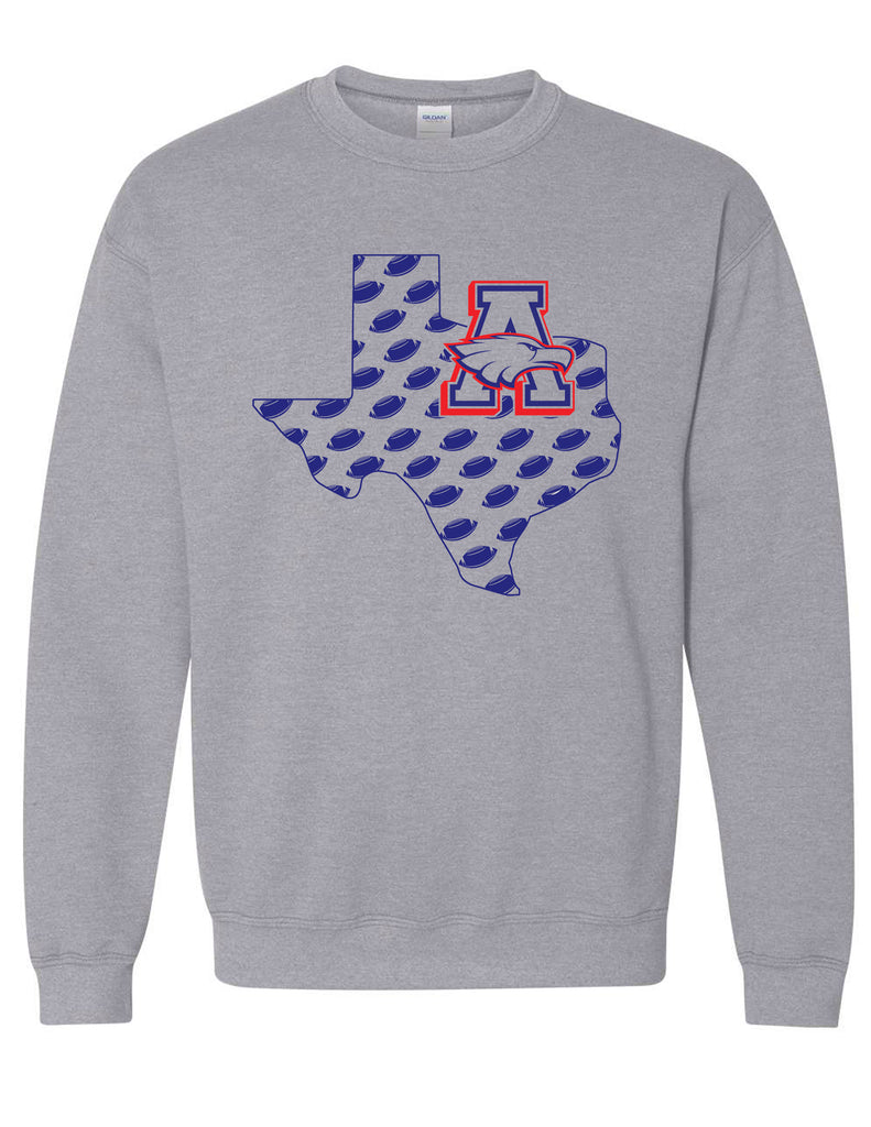 Allen Cheer Gildan Sports Gray Texas w/ Logo Crewneck