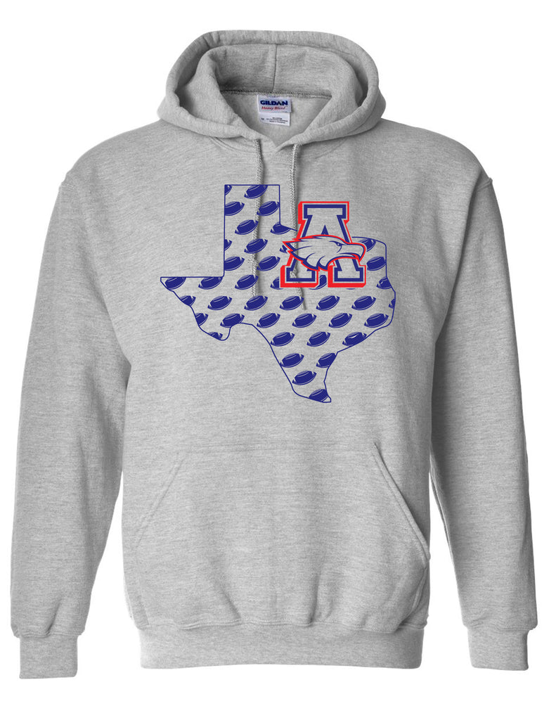 Allen Cheer Gildan Sports Gray Texas w/ Logo Hoodie