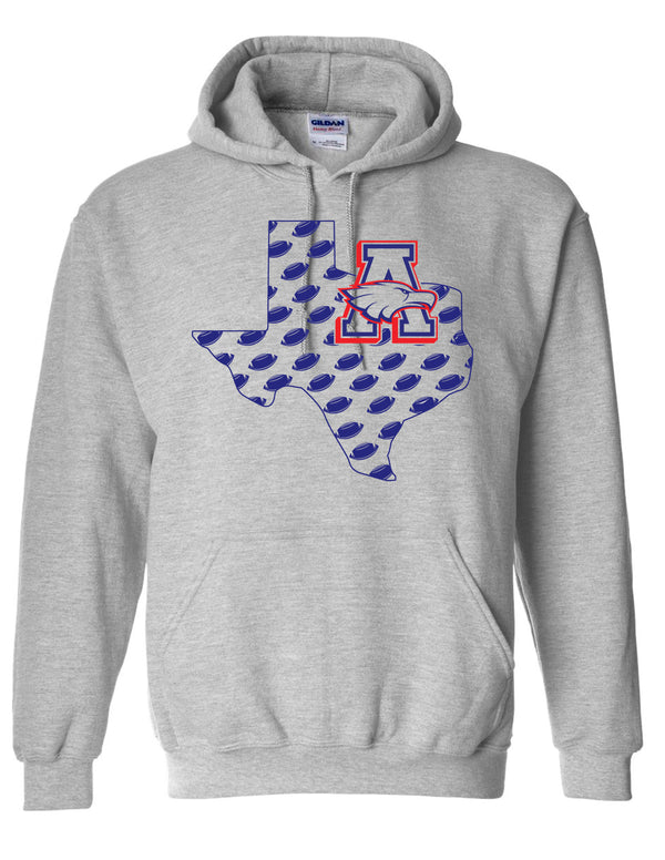 Allen Cheer Gildan Sports Gray Texas w/ Logo Hoodie