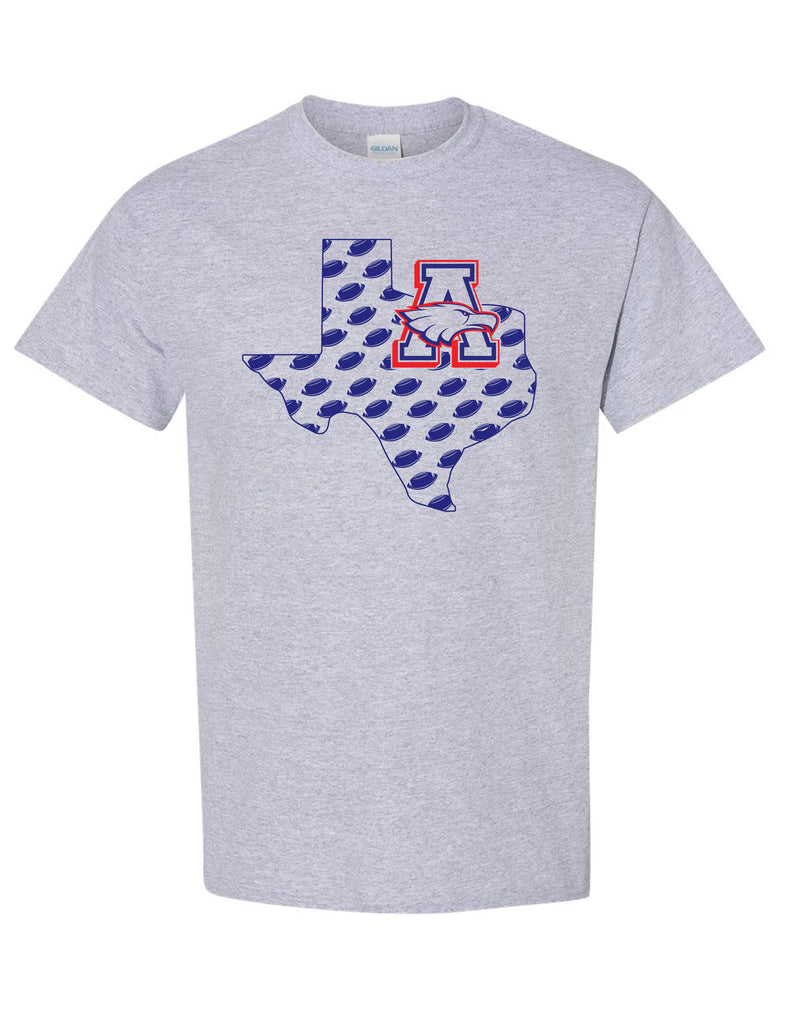 Allen Cheer Gildan Sports Gray Texas w/ Logo Tee