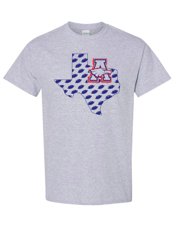 Allen Cheer Gildan Sports Gray Texas w/ Logo Tee