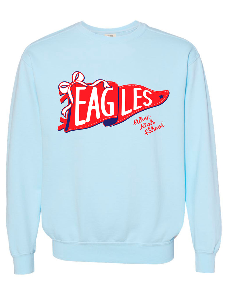 Allen Cheer Comfort Color Chambray Pennant Crewneck