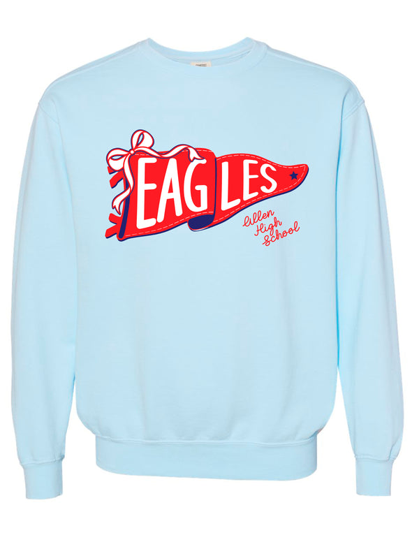 Allen Cheer Comfort Color Chambray Pennant Crewneck