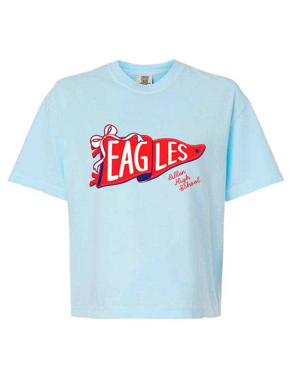 Allen Cheer Comfort Color Chambray Cropped Short Sleeve Tee