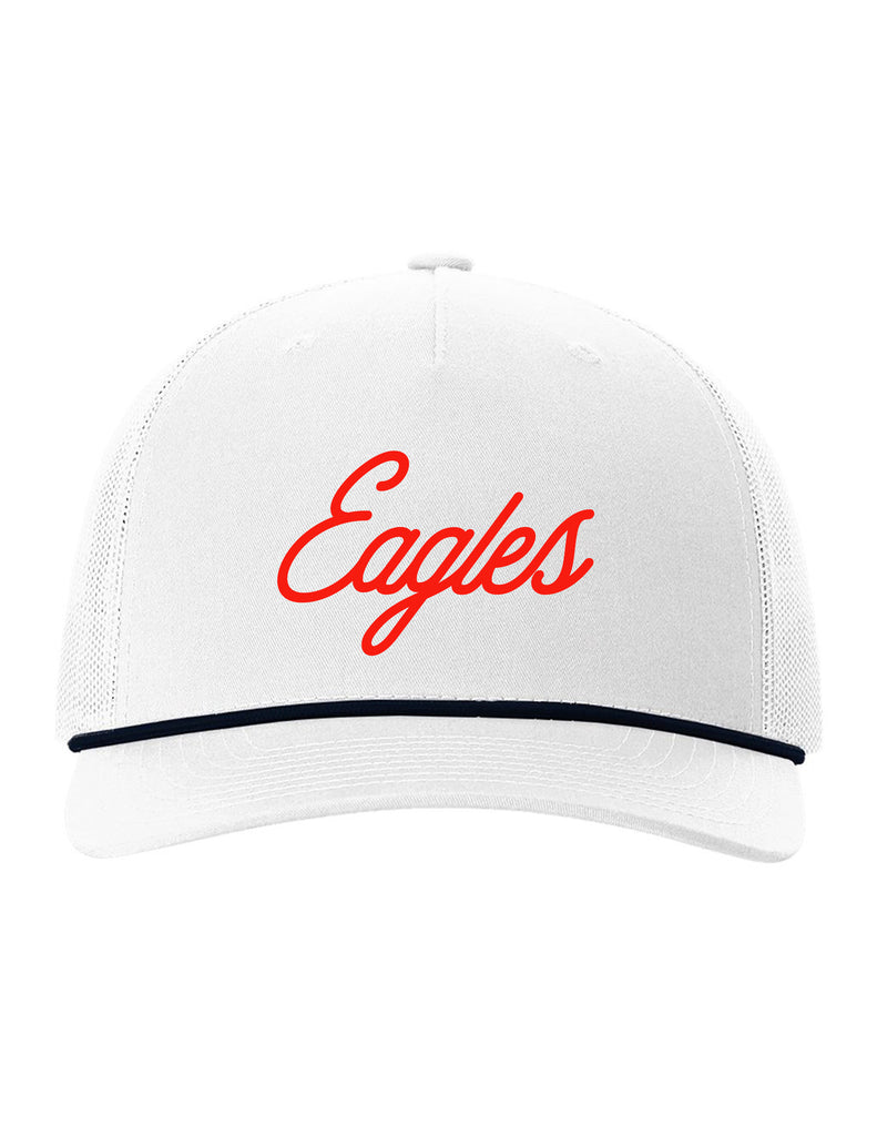 Allen Cheer Richardson White/Navy Rope Red Script Eagles