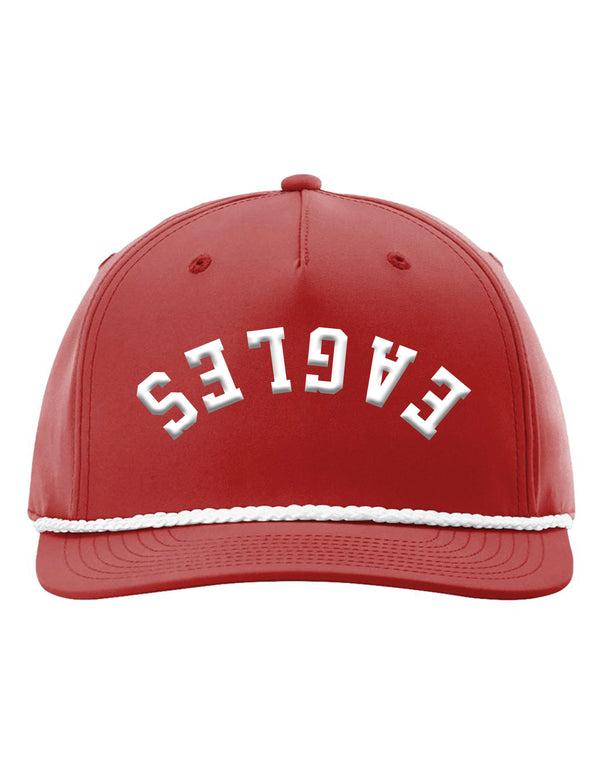 Allen Cheer Richardson Red/White Rope 3D Puff Upside Down Eagles