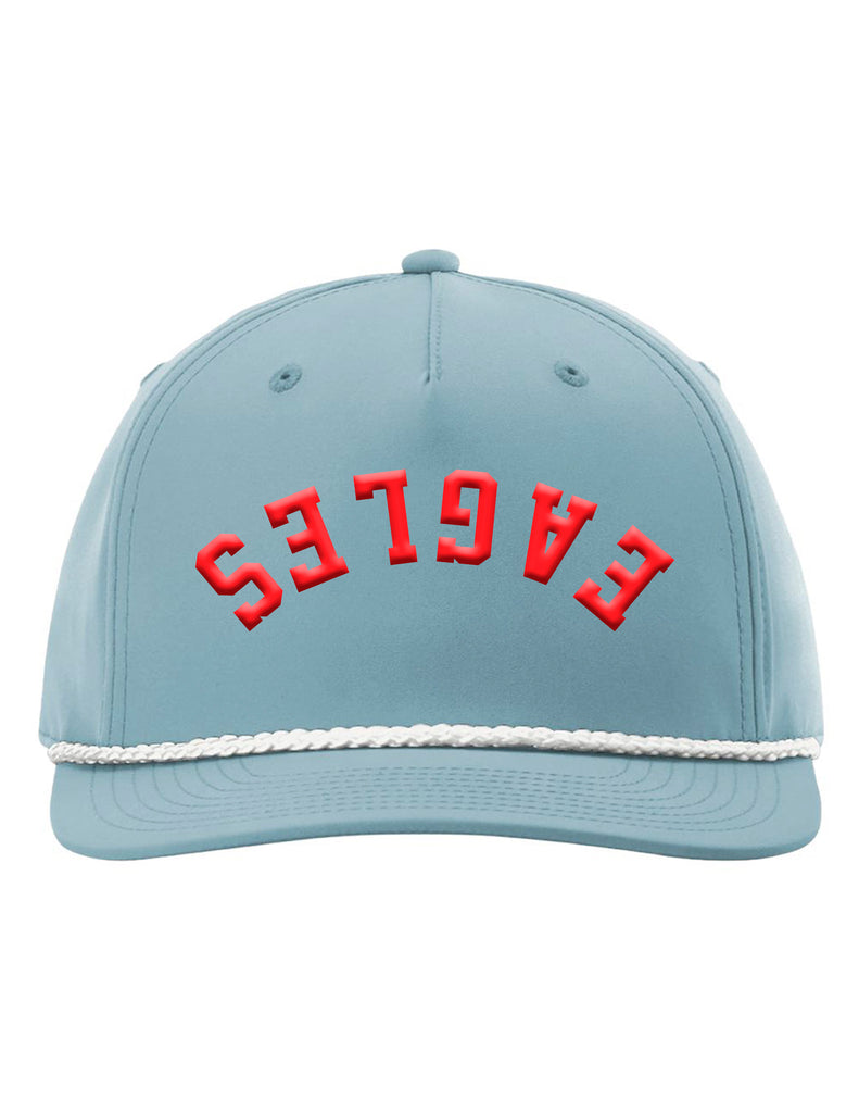 Allen Cheer Richardson Smokey Blue/White Rope 3D Puff Upside Down Eagles