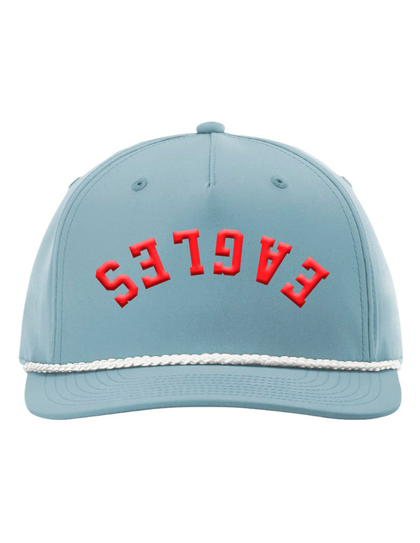 Allen Cheer Richardson Smokey Blue/White Rope 3D Puff Upside Down Eagles