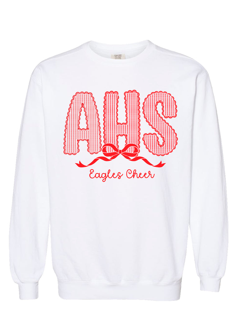 Allen Cheer Comfort Color White Seersucker Crewneck