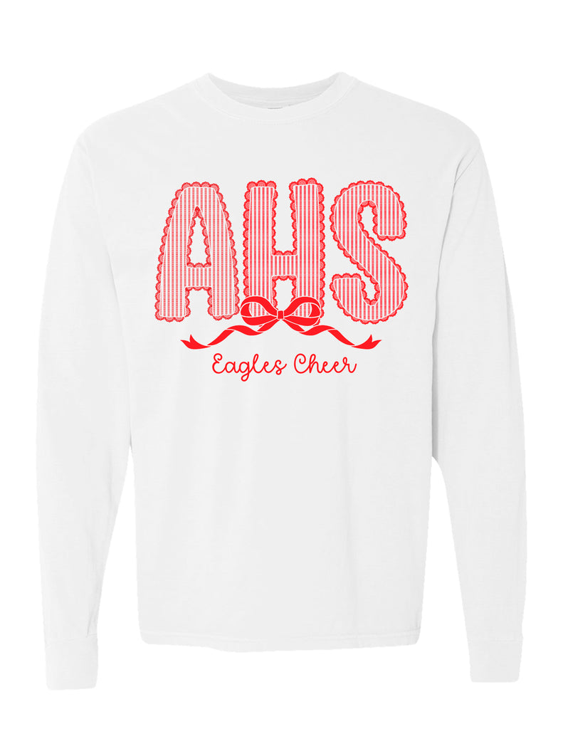 Allen Cheer Comfort Color White Seersucker Long Sleeve Tee