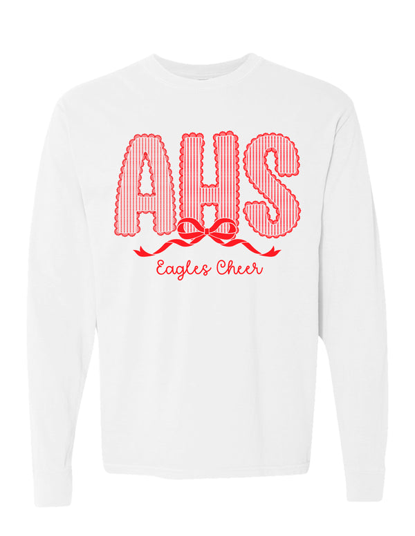 Allen Cheer Comfort Color White Seersucker Long Sleeve Tee