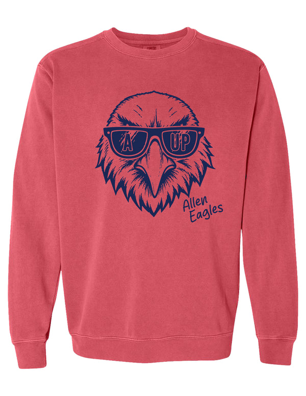 Allen Cheer Comfort Color Crimson Sketch Crewneck