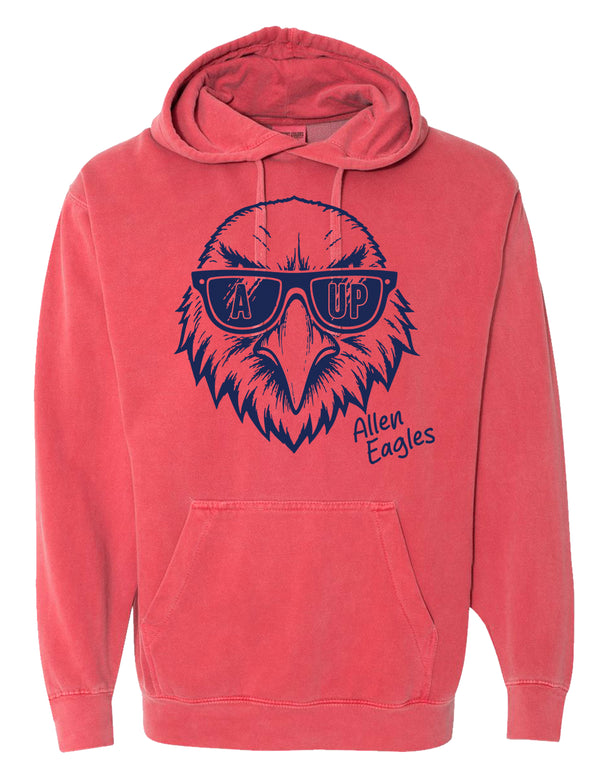 Allen Cheer Comfort Color Crimson Sketch Hoodie