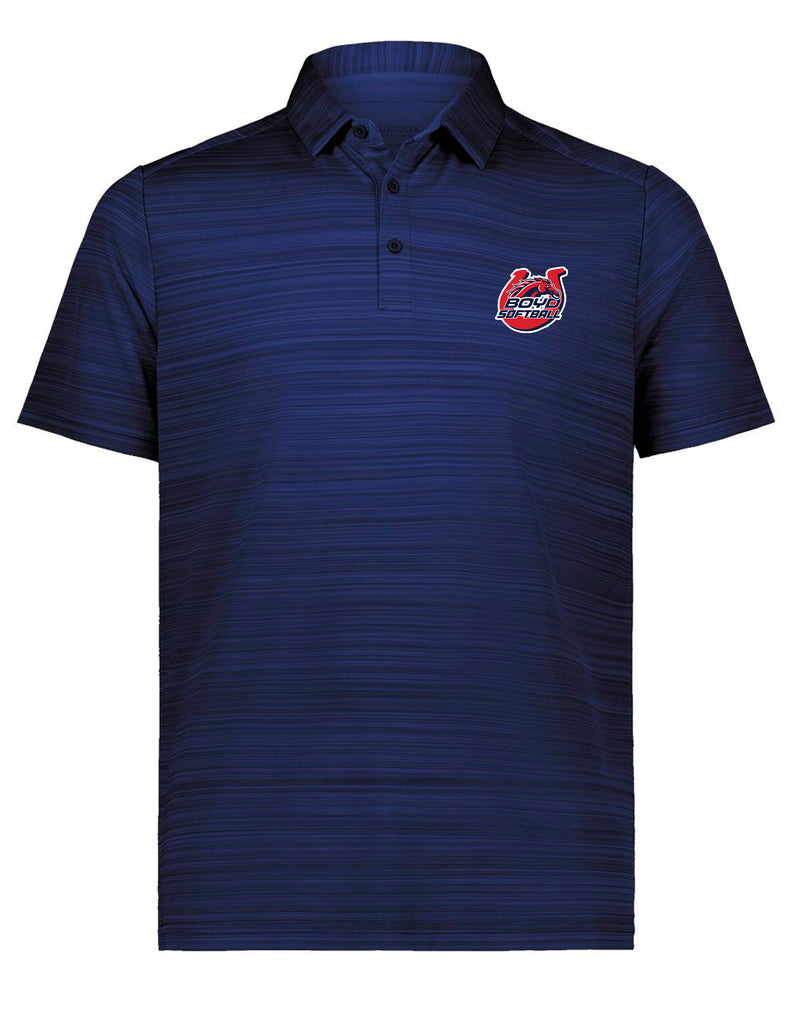 Boyd Softball Augusta Tonal Stripe Navy Polo with Embroidered Logo