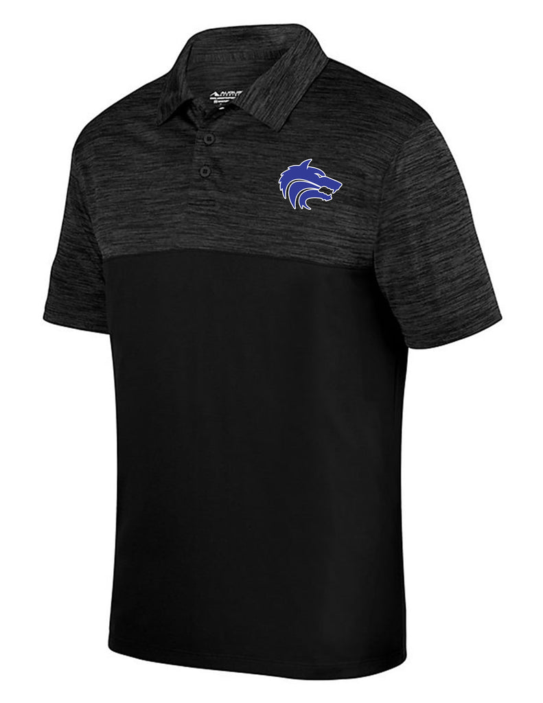 Plano West Cheer Augusta Tonal Heathered Polo with Embroidered Logo