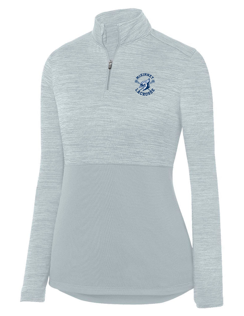 McKinney Lacrosse Augusta Shadow Tonal Women's Silver Quarter Zip