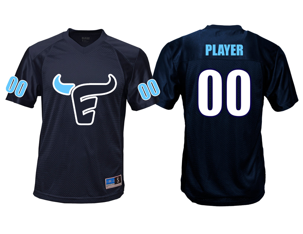 Emerson Football Navy Personalized Parent Jersey