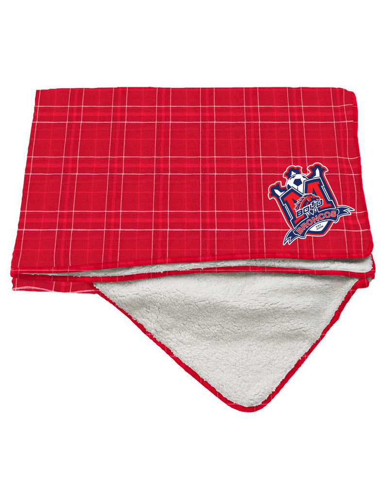 Boyd Girls Soccer Boxercraft Flannel & Sherpa Blanket