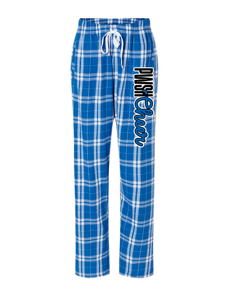 Plano West JV Cheer Boxercraft Royal Plaid Flannel Printed PJ Pants