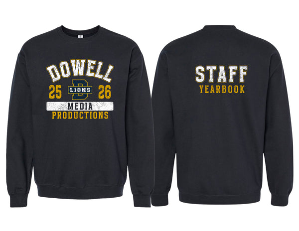 Dowell Media Yearbook Staff Crewneck
