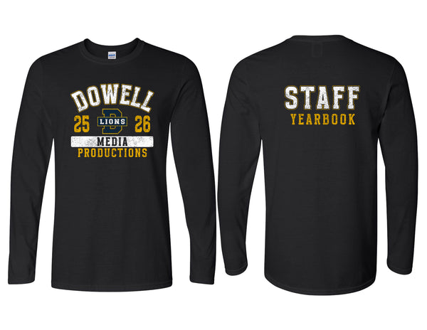 Dowell Media Yearbook Staff LS Tee