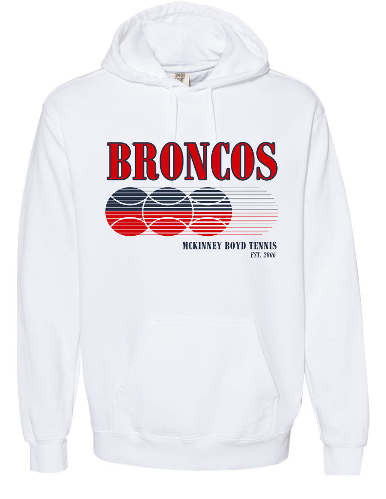 McKinney Boyd Tennis Comfort Colors White Motion Design Hoodie