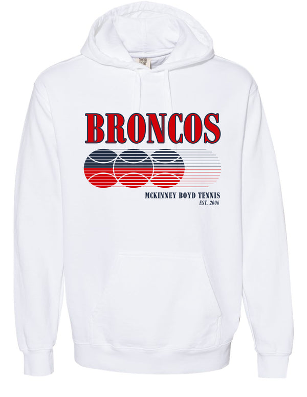 McKinney Boyd Tennis Comfort Colors White Motion Design Hoodie