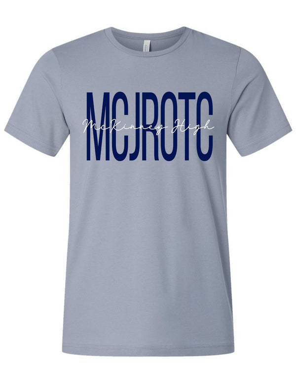 McKinney High JROTC Bella Canvas Storm Grey Script T-Shirt