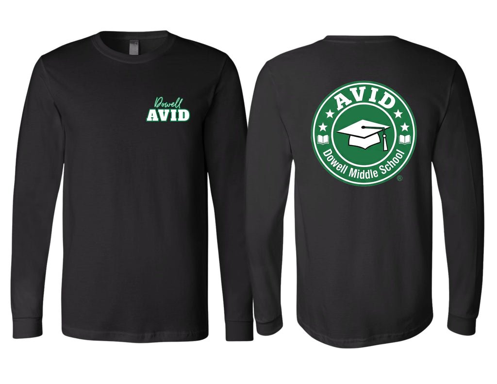 Dowell AVID Bella Canvas Black Long Sleeve