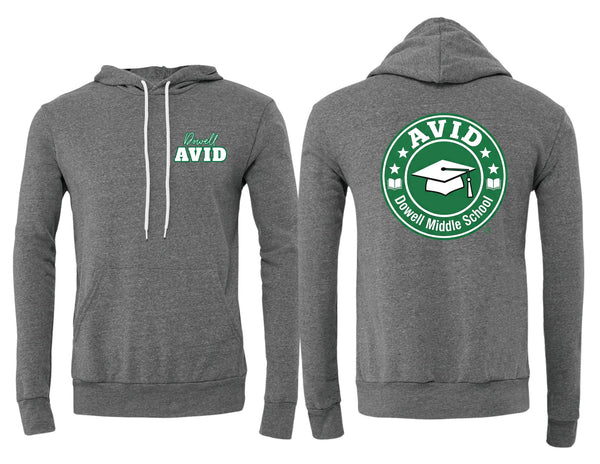 Dowell AVID Bella Canvas Deep Heather Gray Hoodie
