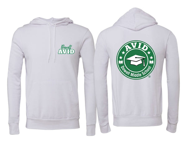 Dowell AVID Bella Canvas White Hoodie