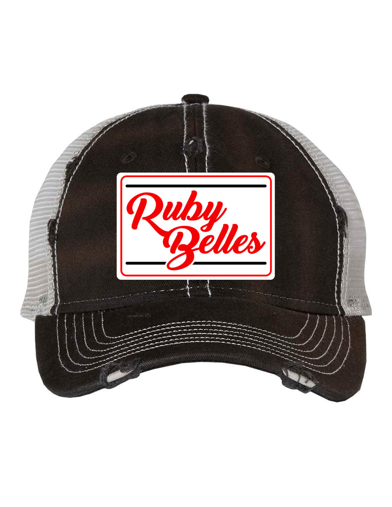 Ruby Belles Black/Gray Patch Hat