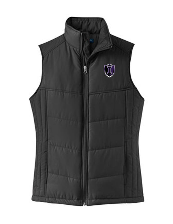 Indy Cheer Ladies Port Authority Puffer Vest Black